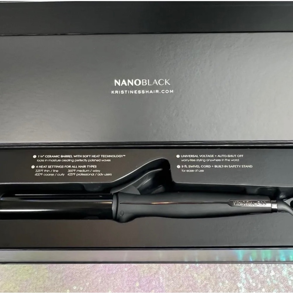 NEW KRISTIN ESS NANOblack 1 1/4 in curling iron.